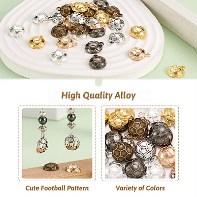 36Pcs 6 Colors Alloy Charms FIND-CW0001-19-1