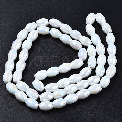 Electroplate Glass Beads Strands EGLA-S194-15A-A13-1