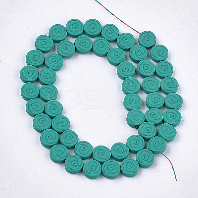 Spray Painted Non-magnetic Synthetic Hematite Beads Strands G-T116-24-14-1