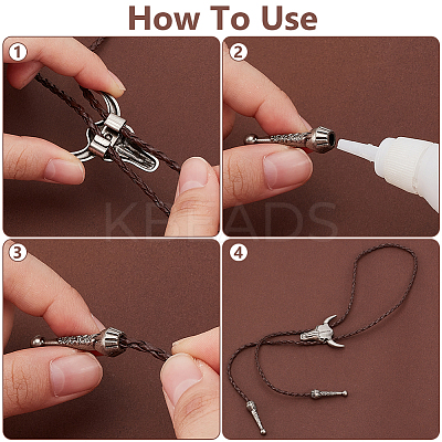 Alloy Bolo Tie Slide Clasps DIY-PH0022-64-1
