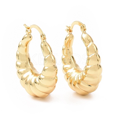 Rack Plating Brass Croissant Hoop Jewelry for Women X-EJEW-G288-33B-G-1