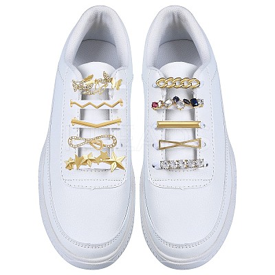 13Pcs 13 Styles Zinc Alloy Shoes Buckle Clips FIND-SZ0001-46G-1