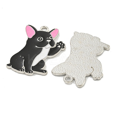 Rack Plating Alloy Enamel Pendants ENAM-Z014-01P-04-1