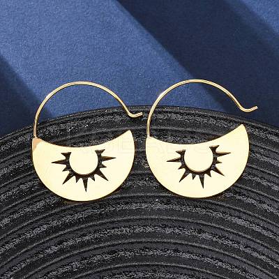 304 Stainless Steel Dangle Earrings EJEW-Z118-07G-01-1