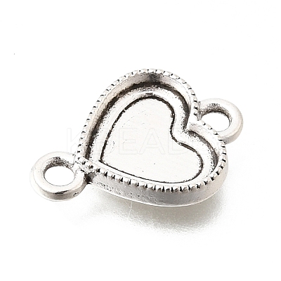 Tibetan Style Alloy Connector Cabochon Settings for Enamel FIND-D042-10B-AS-1