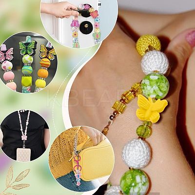 20Pcs 20 Styles Butterfly Food Grade Eco-Friendly Silicone Focal Beads SIL-PH0001-34-1