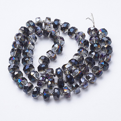 Electroplat Glass Beads Strands EGLA-Q092-10mm-D02-1