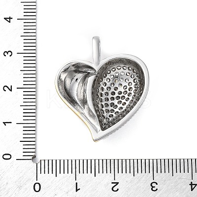Brass Micro Pave Cubic Zirconia Pendants KK-S510-32GP-01-1