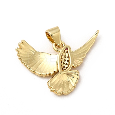 Rack Plating Brass Micro Pave Cubic Zirconia Pendants LS-KK-E072-09G-1