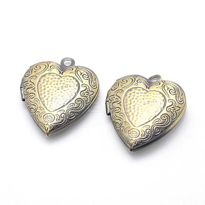 Brass Locket Pendants KK-F717-46AB-NR-1