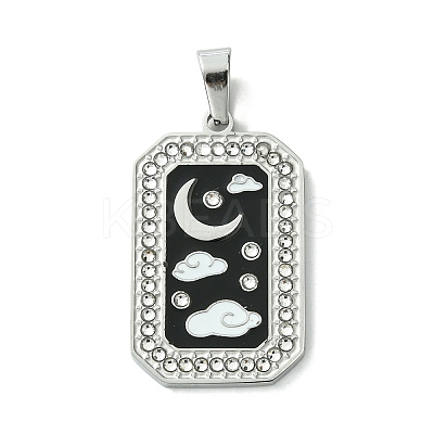 304 Stainless Steel Pendants STAS-C101-08P-05-1