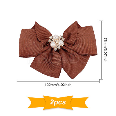 Polyester Bowknot Shoe Decorations FIND-GO0001-52B-1