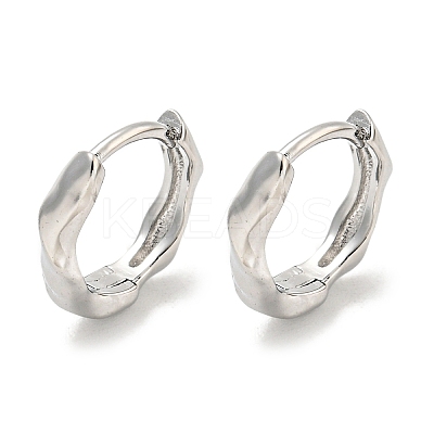 Brass Hoop Earrings EJEW-L211-010B-P-1