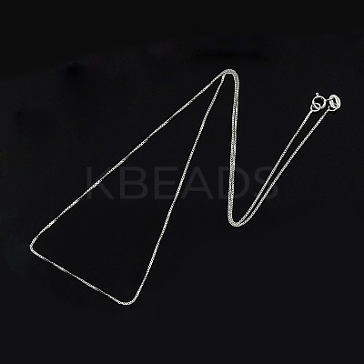 Anti-Tarnish Rhodium Plated 925 Sterling Silver Necklaces STER-M034-38A-1
