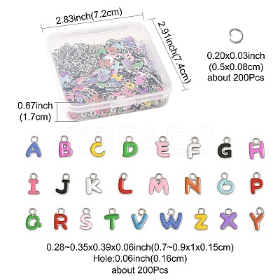 200Pcs Alloy Enamel Pendants FIND-FS0004-70-1