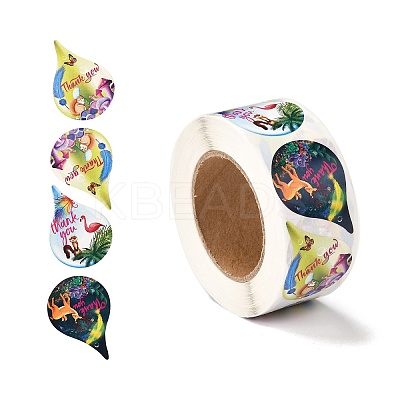 Word Thank You Teardrop Roll Stickers LS-DIY-B031-02B-1