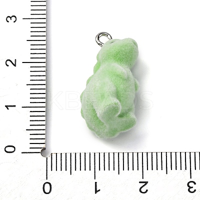 Flocky Resin Pendants FIND-S001-08G-1