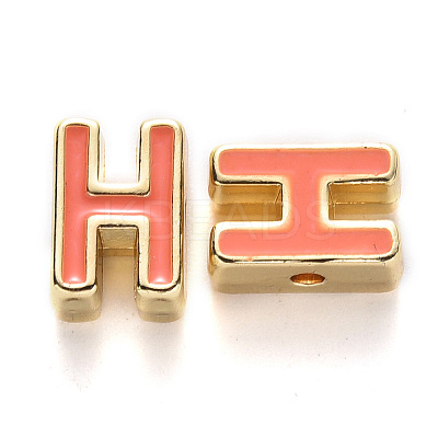 Rack Plating Alloy Enamel Beads LS-X-ENAM-S122-033H-NR-1