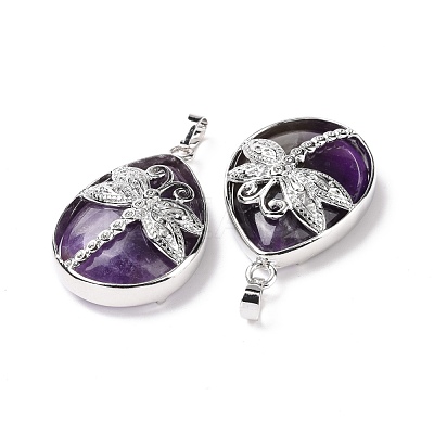 Natural Amethyst Pendants G-G900-01P-06-1