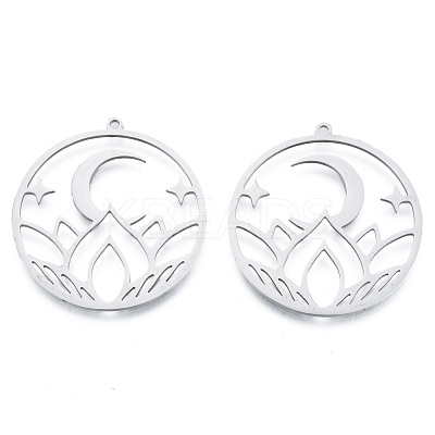 Non-Tarnish 201 Stainless Steel Pendants STAS-N090-LA958-1-1