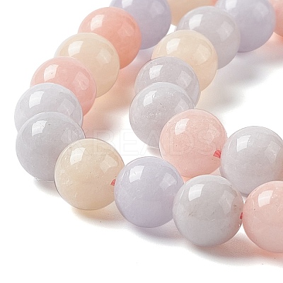 Natural White Jade Imitation Morganite Beads Strands G-I334-04B-1