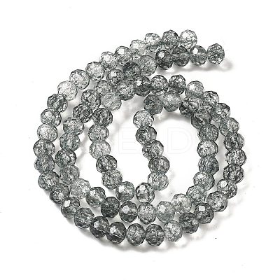 Transparent Crackle Glass Beads Strands CCG-L050-01B-06-1