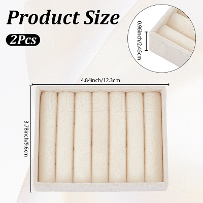 6-Slot Velvet Jewelry Display Trays ODIS-SP0002-24B-01-1
