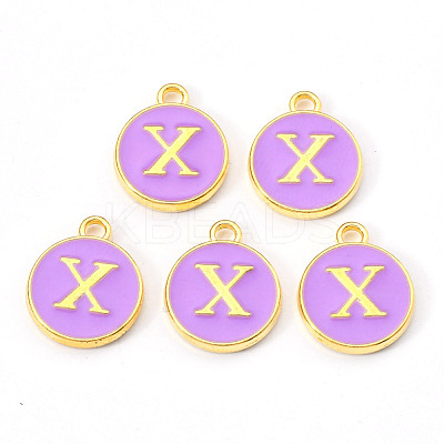 Golden Plated Alloy Enamel Charms ENAM-S118-10X-1