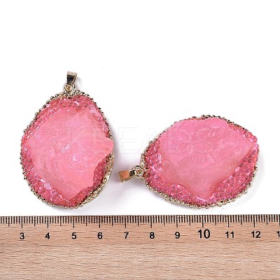 Natural Quartz Crystal Pendants KK-F868-24G-1