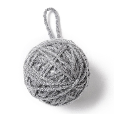 Yarn Knitted Christmas Ball Ornaments AJEW-P106-01B-1