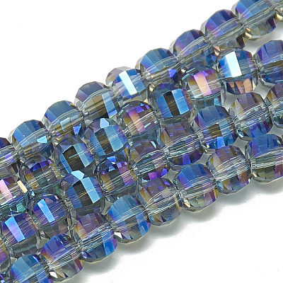 Electroplate Glass Beads Strands EGLA-Q094-A15-1