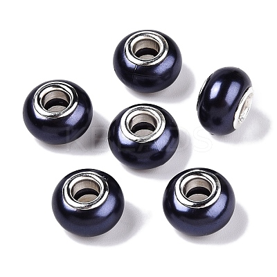 Imitation Pearl Style Resin European Beads RPDL-T003-001A-01-1