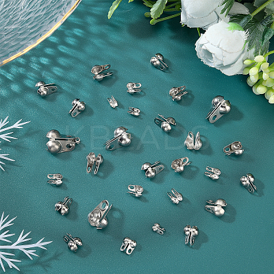 200Pcs 5 Size 304 Stainless Steel Bead Tips STAS-PH0003-32-1