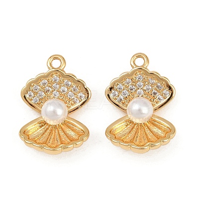 Brass Micro Pave Cubic Zirconia Pendants X1-KK-F902-06B-G-1