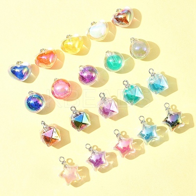 32Pcs 4 Styles AB Color Resin  Pendants RESI-FS0001-84-1