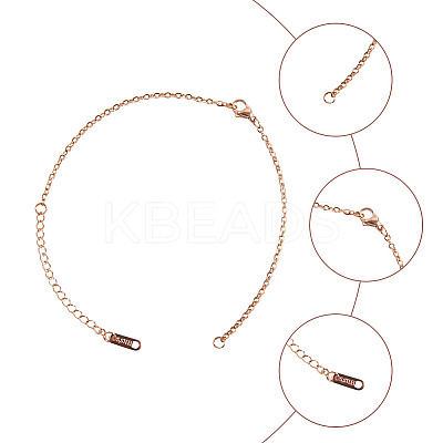 12Pcs 3 Colors 304 Stainless Steel Cable Chains Bracelet Making BJEW-DR0001-03-1