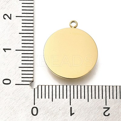Ion Plating(IP) 304 Stainless Steel Pave Shell Pendants STAS-K263-70G-1