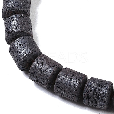 Frosted Natural Lava Rock Beads Strands G-E618-02C-1