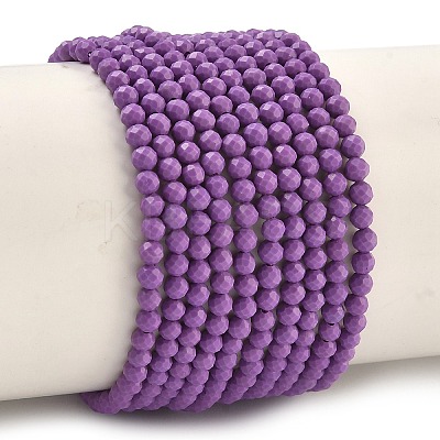 Synthetic Lepidolite/Purple Mica Beads Strands LS-G-G823-16-3mm-01-1