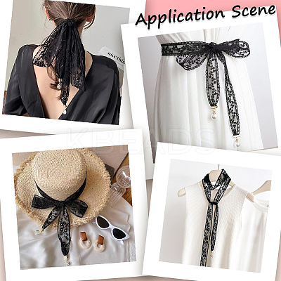 1Pc Cotton Polyester Lace Headbands for Women AJEW-CY0001-73C-1