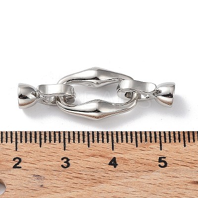 Rack Plating Brass Fold Over Clasps KK-Q797-05P-1