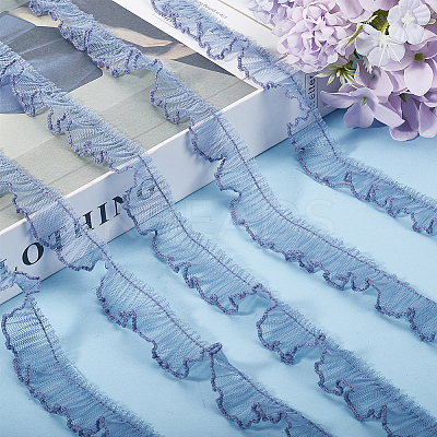 10 Yards Polyester Pleated Lace Trim OCOR-GF0003-52A-1