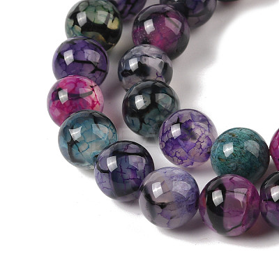 Natural Dragon Veins Agate Bead Strands G-NH0013-B01-03-1