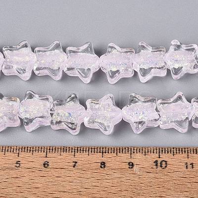 Handmade Foil Glass Beads Strands FOIL-Q002-07E-1