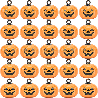 20Pcs Halloween Pumpkin Bell  KKB-GF0001-01-1