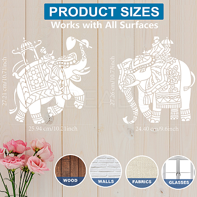 1 Set PET Hollow Out Drawing Painting Stencils DIY-MA0004-70B-1