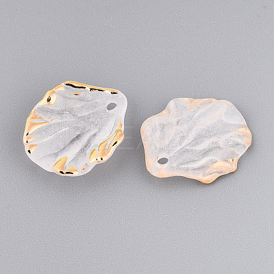 Frosted Plastic Petal Pendants KY-T041-20B-1