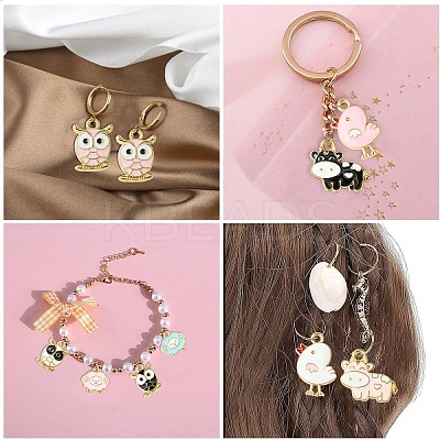 16Pcs 16 Styles Animal Shape Alloy Enamel Pendants FIND-YW0005-75-1