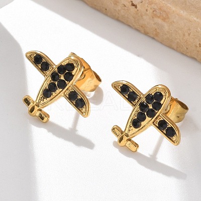 304 Stainless Steel Stud Earrings EJEW-F361-09G-1