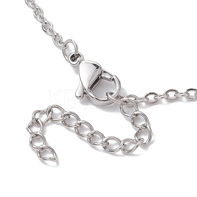 3 Pcs 201 Stainless Steel Crystal Stone Cage Pendant Necklaces NJEW-JN04750-1